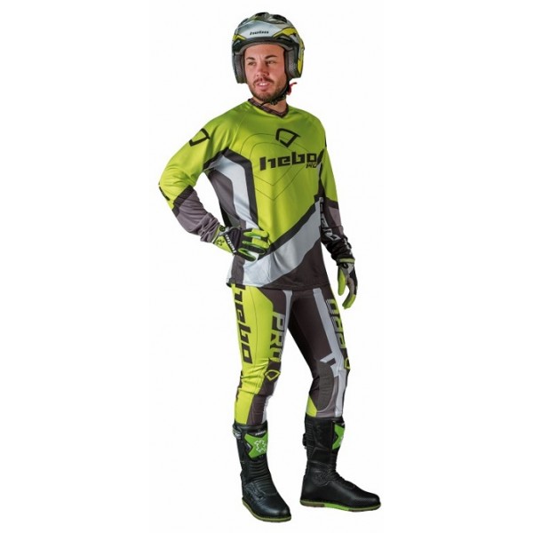 Completo Maglia e Pantalone HEBO PRO 2018 (Giallofluo)